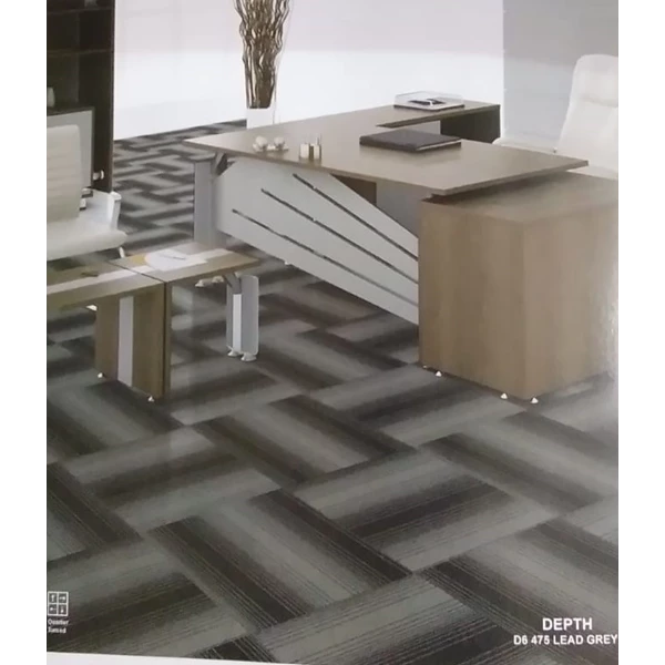 Karpet Tile Depth D6-475 Lead Grey